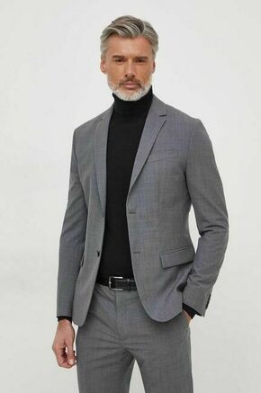 Volnen suknjič Calvin Klein siva barva - siva. Suknjič iz kolekcije Calvin Klein