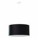 Črna viseča svetilka s tekstilnim senčnikom ø 50 cm Volta – Nice Lamps