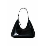 Usnjena torbica By Far črna barva, 19PFAMRSBLWLAR - črna. Srednje velika torbica iz kolekcije By Far. Model na zapenjanje, izdelan iz telečjega usnja, ki je mehko in vzdržljivo.