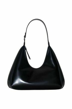 Usnjena torbica By Far črna barva