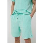 Polo Ralph Lauren pižama - kratke hlače - zelena. Pižama - kratke hlače iz kolekcije Polo Ralph Lauren. Model izdelan iz pletenine.