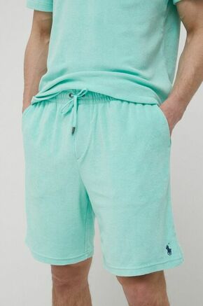 Polo Ralph Lauren pižama - kratke hlače - zelena. Pižama - kratke hlače iz kolekcije Polo Ralph Lauren. Model izdelan iz pletenine.