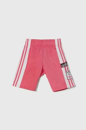 Otroške kratke hlače adidas Originals roza barva - roza. Otroški kratke hlače iz kolekcije adidas Originals. Model izdelan iz pletenine. Mehko oblazinjena sredina zagotavlja visoko raven udobja.