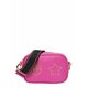 Torbica Chiara Ferragni roza barva - roza. Majhna torbica iz kolekcije Chiara Ferragni. Model na zapenjanje, izdelan iz ekološkega usnja.