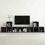 Greatstore Komplet TV omaric 5-delni siva iverna plošča