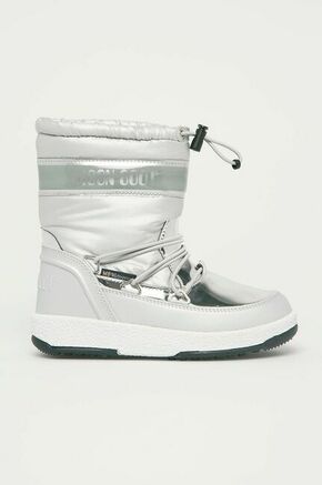 Moon Boot otroške snežke Soft - srebrna. Zimski čevlji iz kolekcije Moon Boot. Podloženi model izdelan iz kombinacije tekstilnega in sintetičnega materiala.