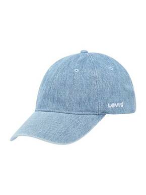 Bombažna bejzbolska kapa Levi's - modra. Kapa s šiltom vrste baseball iz kolekcije Levi's. Model izdelan iz jeansa.