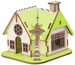 Woodcraft Lesena 3D sestavljanka Ellie's house