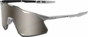 100% Hypercraft Matte Stone Grey/HiPER Crimson Silver Mirror Kolesarska očala