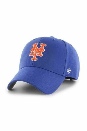 Kapa iz mešanice volne 47brand MLB New York Mets - modra. Kapa s šiltom vrste baseball iz kolekcije 47brand. Model izdelan iz materiala z volno.