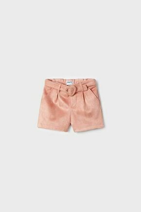 Otroške kratke hlače Mayoral roza barva - roza. Otroški kratke hlače iz kolekcije Mayoral. Model izdelan iz enobarvnega materiala. Lahek in udoben model