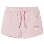 vidaXL Otroške kratke hlače z vrvico mešana svetlo roza 92
