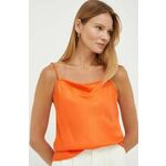 Majica Herskind ženska, oranžna barva - oranžna. Bluza iz kolekcije Herskind, izdelana iz enobarvne tkanine. Model iz izjemno udobne tkanine z visoko vsebnostjo viskoze.