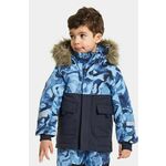 Otroška zimska jakna Didriksons POLARBJÖRN PR PAR - modra. Otroška zimska jakna iz kolekcije Didriksons. Podložen model, izdelan iz materiala s termoizolacijskimi funkcijami.