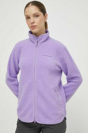 Športni pulover Peak Performance vijolična barva - vijolična. Športni pulover iz kolekcije Peak Performance. Model z zapenjanjem na zadrgo