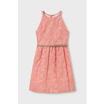 Otroška obleka Mayoral roza barva - roza. Otroški obleka iz kolekcije Mayoral. Model izdelan iz vzorčaste tkanine. Izrazit model za posebne priložnosti.