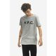 Bombažna kratka majica A.P.C. VPC Color siva barva - siva. Kratka majica iz kolekcije A.P.C. Model izdelan iz pletenine s potiskom.