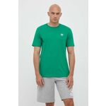 Bombažna kratka majica adidas Originals zelena barva - zelena. Kratka majica iz kolekcije adidas Originals, izdelana iz tanke, elastične pletenine. Model iz zračne bombažne tkanine.