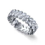 Oliver Weber Originalni srebrni prstan s kristali Legend 63260 (Obseg 54 mm) srebro 925/1000