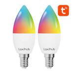 Laxihub 2x Smart pametna žarnica 4.5W E14, RGB