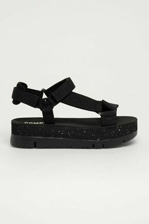 Camper sandali Oruga - črna. Sandali iz kolekcije Camper. Model izdelan iz tekstilnega materiala.