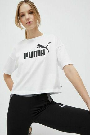 Puma Majice bela M Ess Cropped Logo