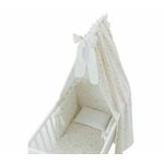 AZZURA design zibelka SAND s posteljnino, bela