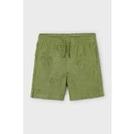 Otroške kratke hlače Mayoral zelena barva - zelena. Otroški kratke hlače iz kolekcije Mayoral. Model izdelan iz vzorčaste tkanine.