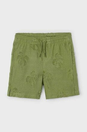 Otroške kratke hlače Mayoral zelena barva - zelena. Otroški kratke hlače iz kolekcije Mayoral. Model izdelan iz vzorčaste tkanine.