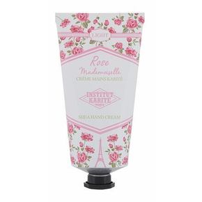 Institut Karite Light Hand Cream Rose Mademoiselle lahka vlažilna krema za roke z vonjem vrtnic 75 ml za ženske