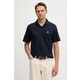 Polo majica z dodatkom lana Lacoste mornarsko modra PH2449