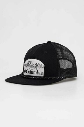 Kapa s šiltom Columbia črna barva - črna. Kapa s šiltom vrste snapback iz kolekcije Columbia. Model izdelan iz materiala z nalepko.