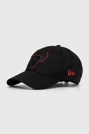 Bombažna bejzbolska kapa New Era Chicago Bulls črna barva