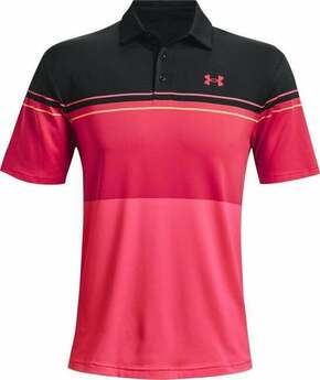 Under Armour UA Playoff 2.0 Mens Polo Black/Knock Out/Penta Pink S
