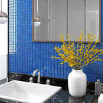 vidaXL Samolepilne mozaik ploščice 22 kosov modre 30x30 cm steklo