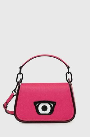 Torbica Karl Lagerfeld x Darcel Disappoints roza barva - roza. Majhna torbica iz kolekcije Karl Lagerfeld. Model na zapenjanje