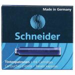 WEBHIDDENBRAND Kartuše s črnilom Schneider, 6 kosov modre barve