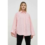Bombažna srajca By Malene Birger ženska, roza barva - roza. Srajca iz kolekcije By Malene Birger. Model izdelan iz bombažne tkanine.
