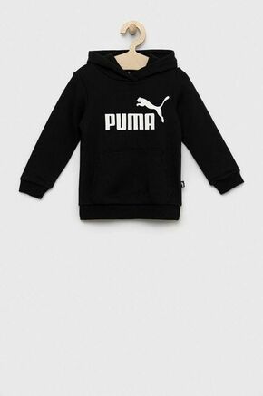 Otroški pulover Puma ESS Logo Hoodie TR G črna barva