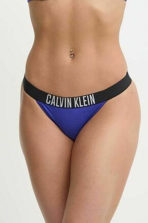 Brazilke za kopanje Calvin Klein KW0KW02392 - modra. Brazilke za kopanje iz kolekcije Calvin Klein. Model izdelan iz enobarvnega materiala.