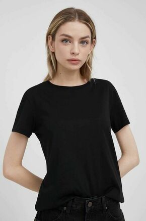 Bombažna kratka majica Armani Exchange črna barva - črna. Lahkotna majica iz kolekcije Armani Exchange. Model izdelan iz tanke