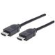 Kabel Manhattan - HDMI v HDMI (Ethernet HEC, ARC, 3D, 4K, oklopljen, 5 m, črn)