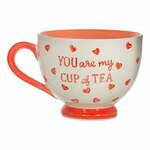 Rdeča/bela keramična skodelica 400 ml You are My Cup of Tea – Sass &amp; Belle