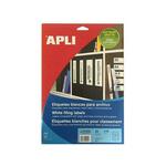 APLI bele nalepke AP001233 190 x 61 mm, 4/stran 25 listov (registratorji široki)