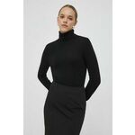 Pulover s primesjo volne Sisley ženski, črna barva - črna. Pulover iz kolekcije Sisley. Model izdelan iz enobarvne pletenine. Material z optimalno elastičnostjo zagotavlja popolno svobodo gibanja.