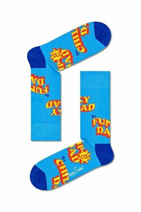 Nogavice Happy Socks Number One Dad turkizna barva - turkizna. Visoke nogavice iz kolekcije Happy Socks. Model izdelan iz elastičnega