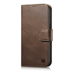 iCARER oil wax wallet case 2v1 cover iphone 14 plus anti-rfid leather flip case brown (wmi14220723-bn)