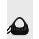 Torbica Karl Lagerfeld črna barva - črna. Srednje velika torbica iz kolekcije Karl Lagerfeld. Model na zapenjanje, izdelan iz sintetičnega materiala.
