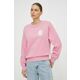 Bombažen pulover Levi's ženska, roza barva - roza. Pulover iz kolekcije Levi's, izdelan iz tanke, rahlo elastične pletenine. Model iz zračne bombažne tkanine.