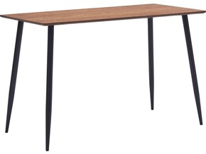 VIDAXL Jedilna miza rjava 120x60x75 cm mediapan